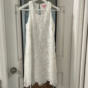 Lilly Pulitzer White Dress Size 2 (has been altered)